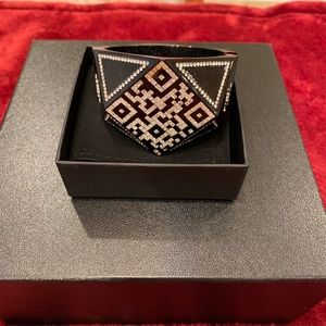 (Authentic) Chanel black stone cuff